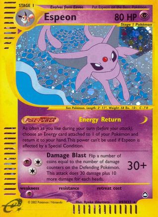 Espeon (H9) 0H9 - Aquapolis Holofoil - Holo Rare
