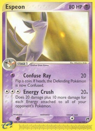 Espeon 016/100 - Sandstorm Reverse Holofoil - Rare