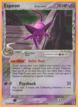 Espeon (Delta Species) - 004/113 - Delta Species Reverse Holofoil