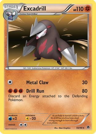 Excadrill 56/98 - Emerging Powers Holofoil