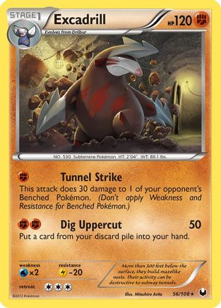 Excadrill (56) 056 - Dark Explorers Reverse Holofoil - Rare