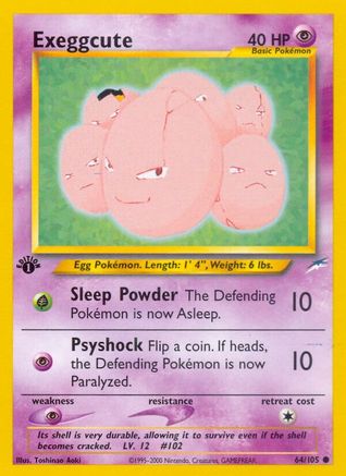 Exeggcute 064/105 - Neo Destiny 1st Edition - Common