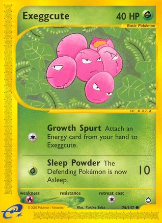 Exeggcute 76/147 - Aquapolis Reverse Holofoil