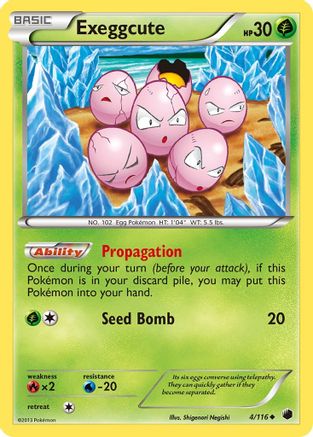 Exeggcute 004/116 - Plasma Freeze Reverse Holofoil - Uncommon