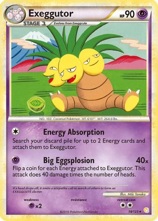 Exeggutor 018 - HeartGold SoulSilver Reverse Holofoil - Rare