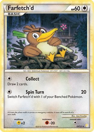Farfetch'd 019 - HeartGold SoulSilver Reverse Holofoil - Rare
