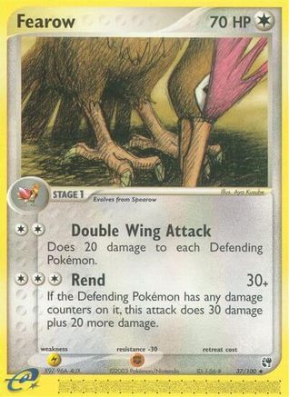 Fearow 037 - Sandstorm Reverse Holofoil - Uncommon