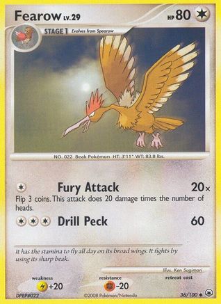 Fearow (36/100) - Majestic Dawn Reverse Holofoil - Uncommon