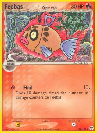 Feebas (Delta Species) 049/101 - Dragon Frontiers Reverse Holofoil - Common