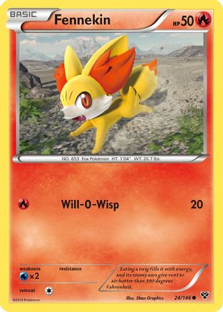 Fennekin 024/146 - XY Base Set Normal - Common
