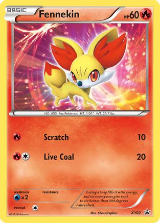 Fennekin XY02/211 - XY Black Star Promos Holofoil