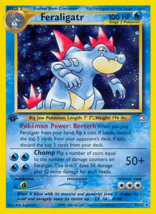 Feraligatr 004/111 - Neo Genesis 1st Edition Holofoil - Holo Rare