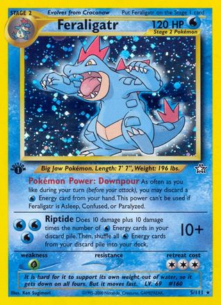 Feraligatr 005/111 - Neo Genesis 1st Edition Holofoil - Holo Rare