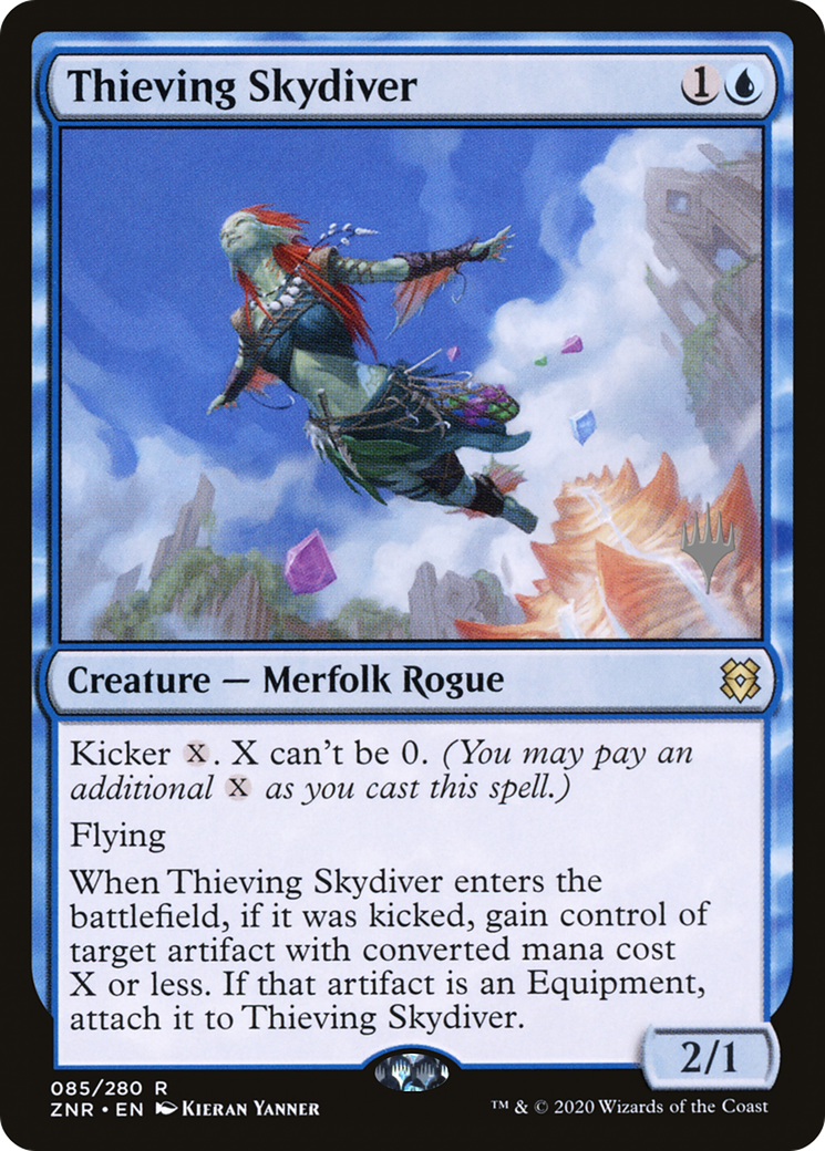 Thieving Skydiver (PPZNR-85P) - Zendikar Rising Promos (Promo Pack)
