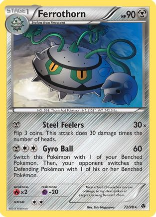 Ferrothorn (72/98) - Emerging Powers Reverse Holofoil - Rare