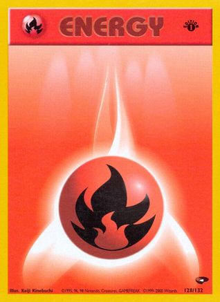 Fire Energy 128/132 - Gym Challenge 1st Edition