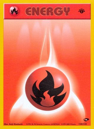Fire Energy 128/132 - Gym Challenge 1st Edition - Common