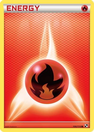Fire Energy 106 - Black and White Normal - Common