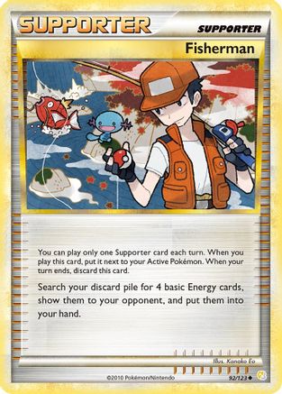 Fisherman 092 - HeartGold SoulSilver Reverse Holofoil - Uncommon