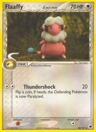Flaaffy (Delta Species) 030/101 - Dragon Frontiers Reverse Holofoil - Uncommon