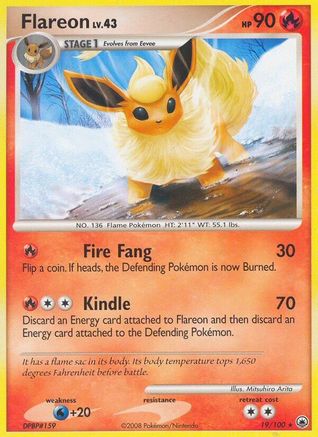 Flareon (19/100) - Majestic Dawn Reverse Holofoil - Rare