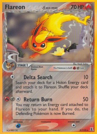 Flareon (Delta Species) - 005/113 - Delta Species Reverse Holofoil