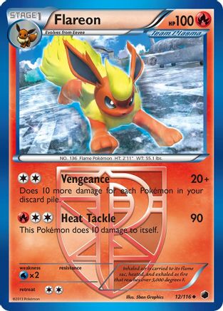 Flareon (Team Plasma) 012/116 - Plasma Freeze Reverse Holofoil - Uncommon
