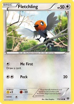 Fletchling 113/146 - XY Reverse Holofoil