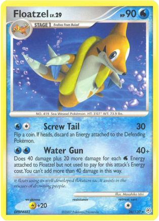 Floatzel (26/130) - Diamond and Pearl Reverse Holofoil - Rare
