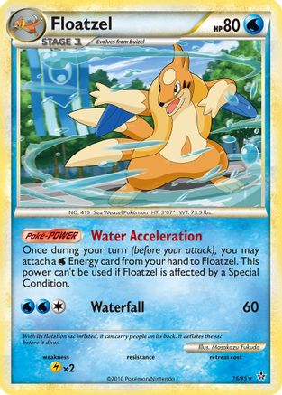 Floatzel - 016/95 - Unleashed Reverse Holofoil