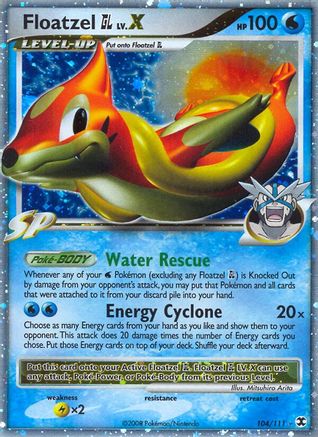 Floatzel GL Lv.X - 104/111 - Rising Rivals Holofoil