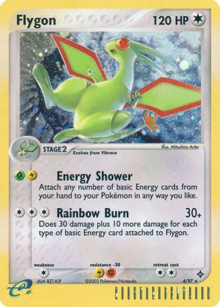 Flygon 004/097 - Dragon Reverse Holofoil - Holo Rare