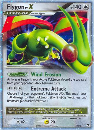 Flygon Lv.X - 105/111 - Rising Rivals Holofoil