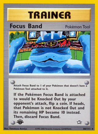 Focus Band 086/111 - Neo Genesis 1st Edition - Rare