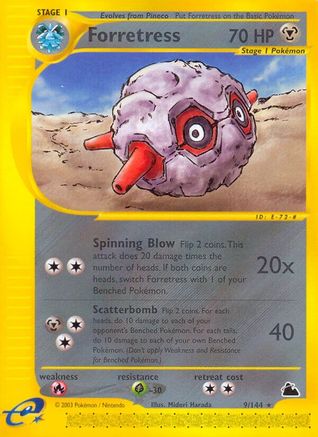 Forretress (9) 009 - Skyridge Reverse Holofoil - Rare