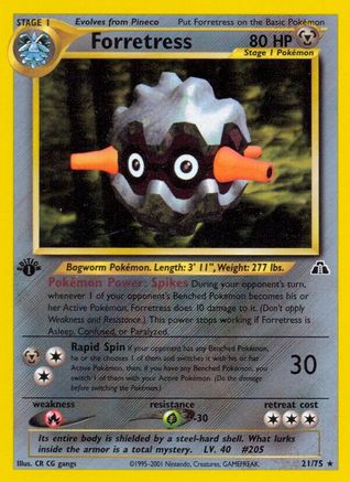 Forretress 021/075 - Neo Discovery 1st Edition - Rare