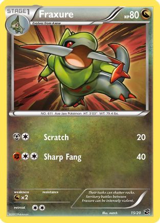 Fraxure (15) 015 - Dragon Vault Holofoil - Holo Rare