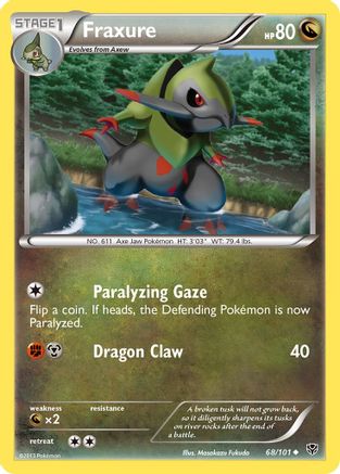 Fraxure (68/101) - Plasma Blast Reverse Holofoil - Uncommon