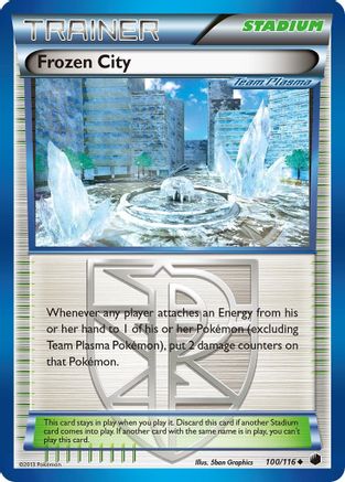 Frozen City (Team Plasma) (100/116) - Plasma Freeze Reverse Holofoil - Uncommon