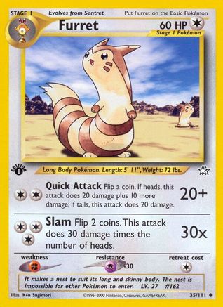 Furret 035/111 - Neo Genesis 1st Edition - Uncommon