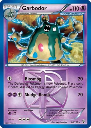 Garbodor (Team Plasma) (66) 066/135 - Plasma Storm Holofoil - Holo Rare
