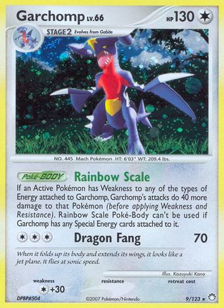 Garchomp (9/123) - Mysterious Treasures Holofoil - Holo Rare
