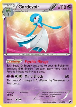 Gardevoir 109 - Dark Explorers Holofoil - Secret Rare