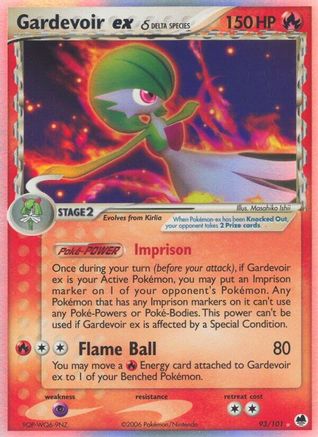 Gardevoir ex (Delta Species) 093 - Dragon Frontiers Holofoil - Ultra Rare