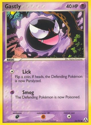 Gastly 052/92 - Legend Maker Reverse Holofoil - Common