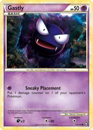 Gastly - 063/102 - Triumphant Reverse Holofoil