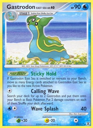 Gastrodon East Sea - 021/111 - Rising Rivals Reverse Holofoil