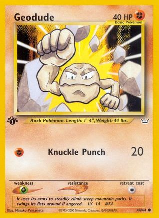 Geodude 44/64 - Neo Revelation 1st Edition