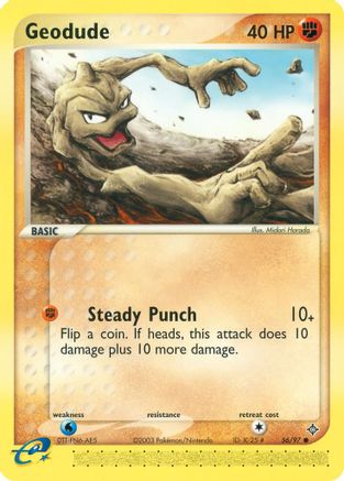 Geodude 056/97 - Dragon Reverse Holofoil - Common