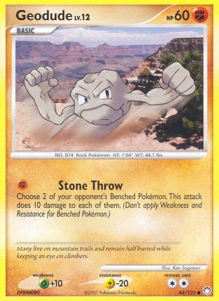 Geodude - 084/123 - Mysterious Treasures Reverse Holofoil